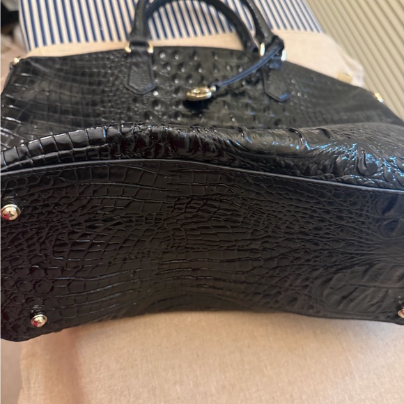 Brahmin Large Duxbury Satchel Black Crocodile Brand new with all paperwork - Picture 5 of 7